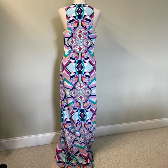 NWT Annie Griffin Silk Aztec Geometric Dress - Size 10 - Picture 6 of 11